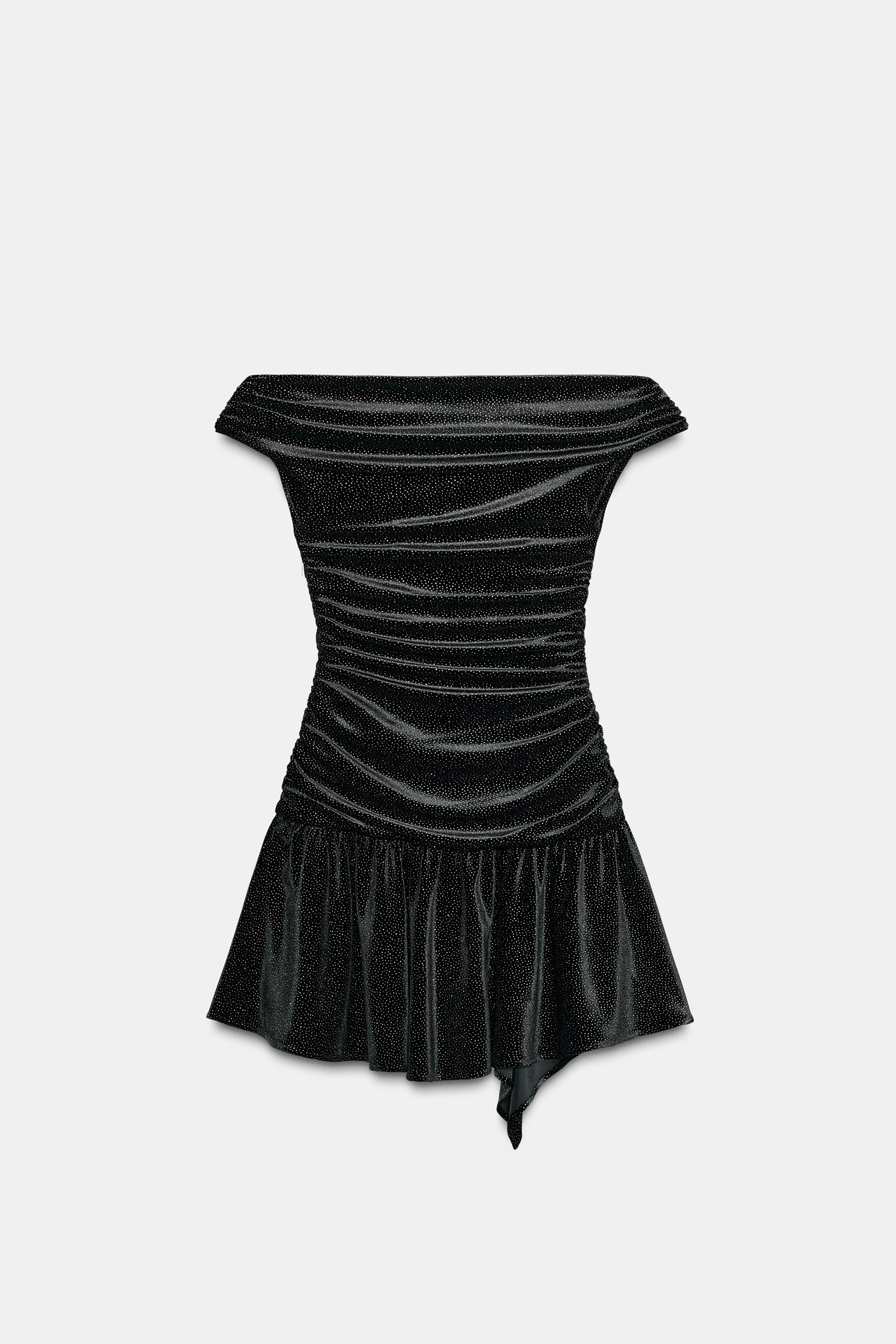 SPARKLY VELVET MINI DRESS